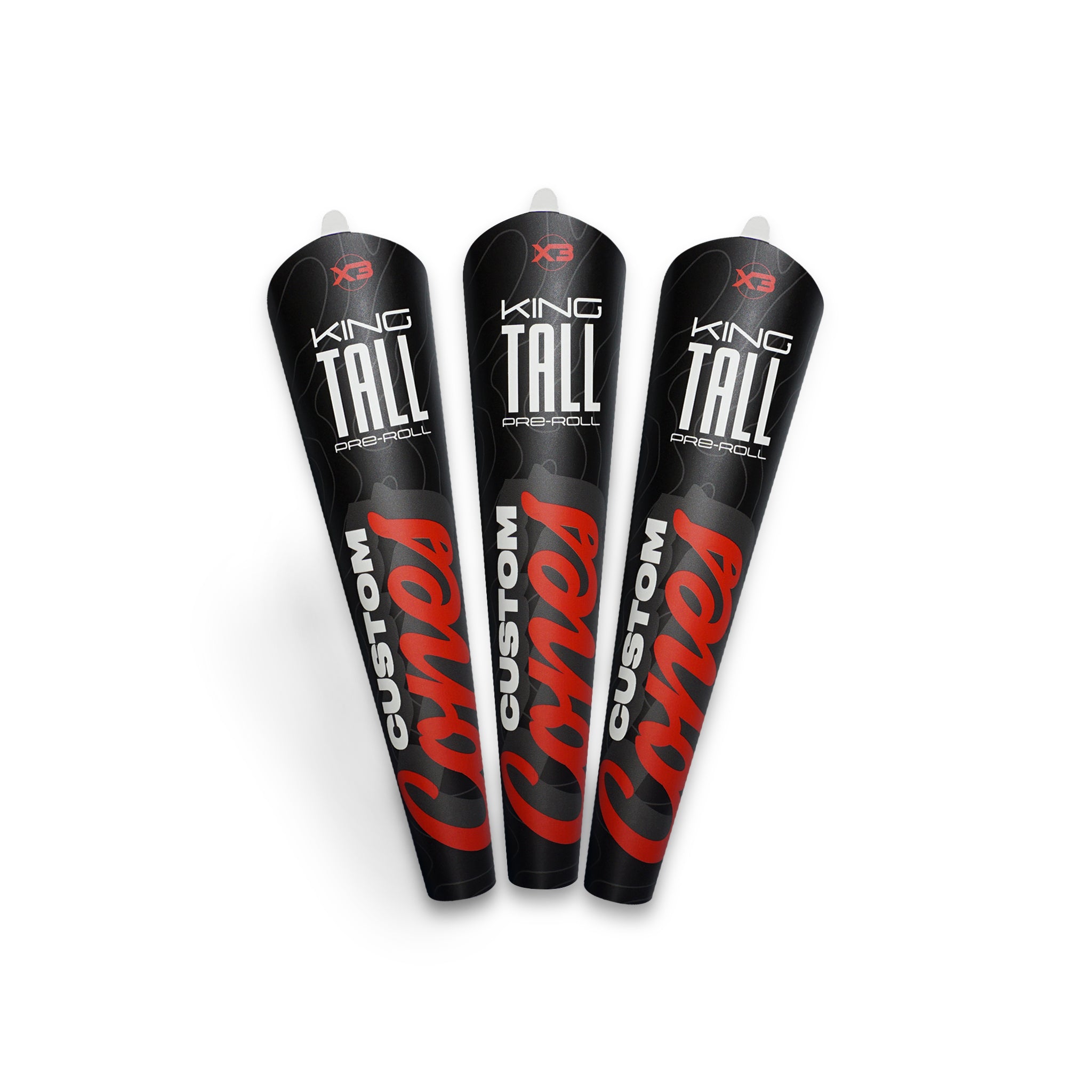 Custom Pre Rolled Cones in Conical Format Retail Packaging (3CT)