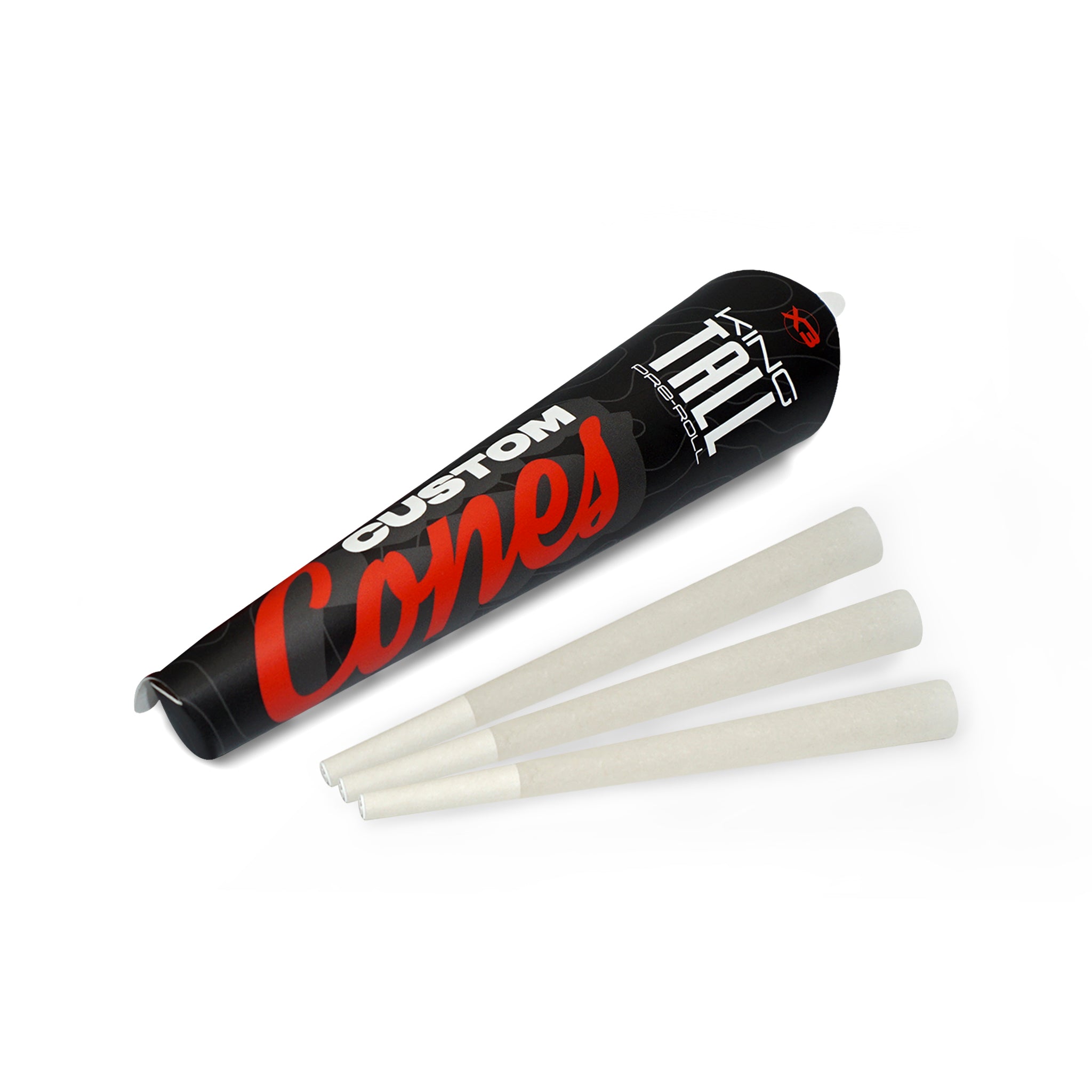 Custom Pre Rolled Cones in Conical Format Retail Packaging (3CT)