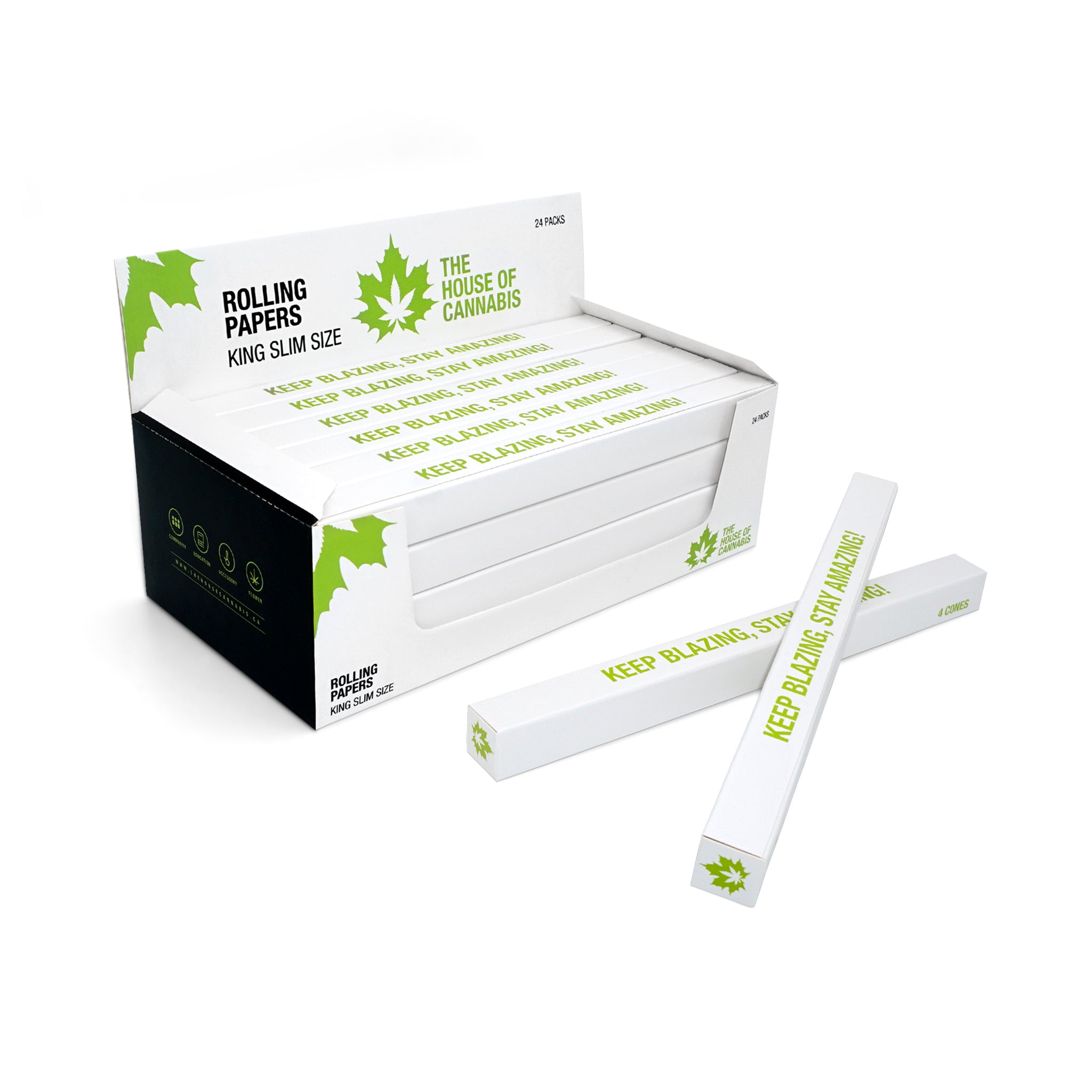 Custom Pre Rolled Cones in Paper Tube Format Retail Packaging (4CT)