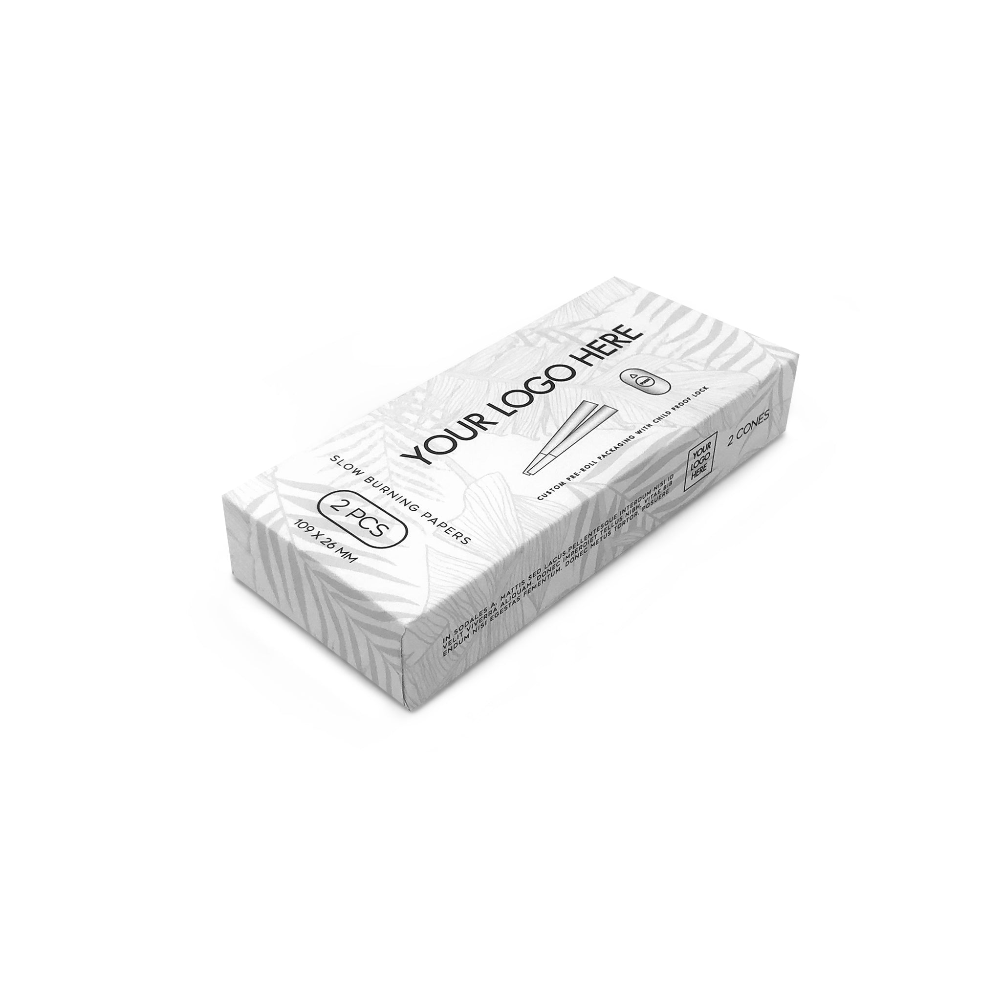 Custom Pre Rolled Turned Edge Box 2PK King Size