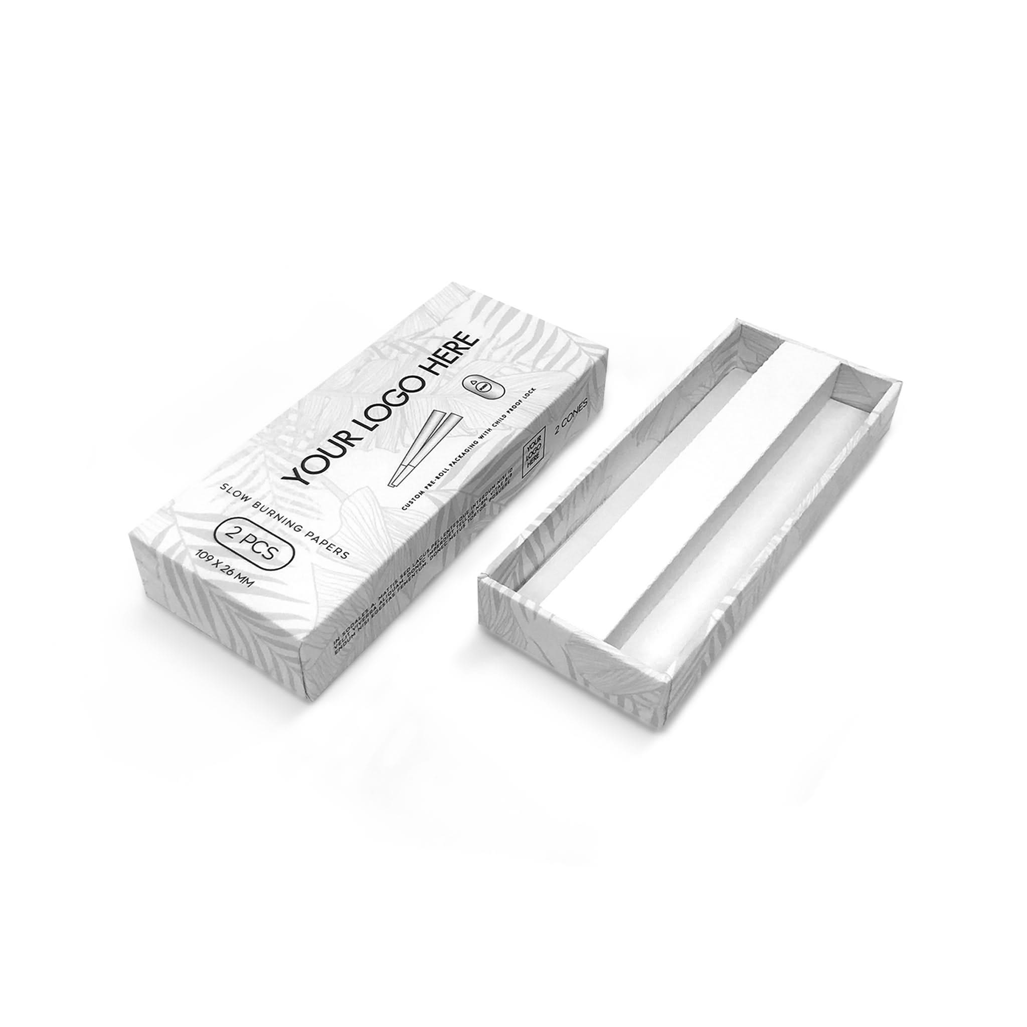 Custom Pre Rolled Turned Edge Box 2PK King Size – ROLL YOUR OWN PAPERS.COM