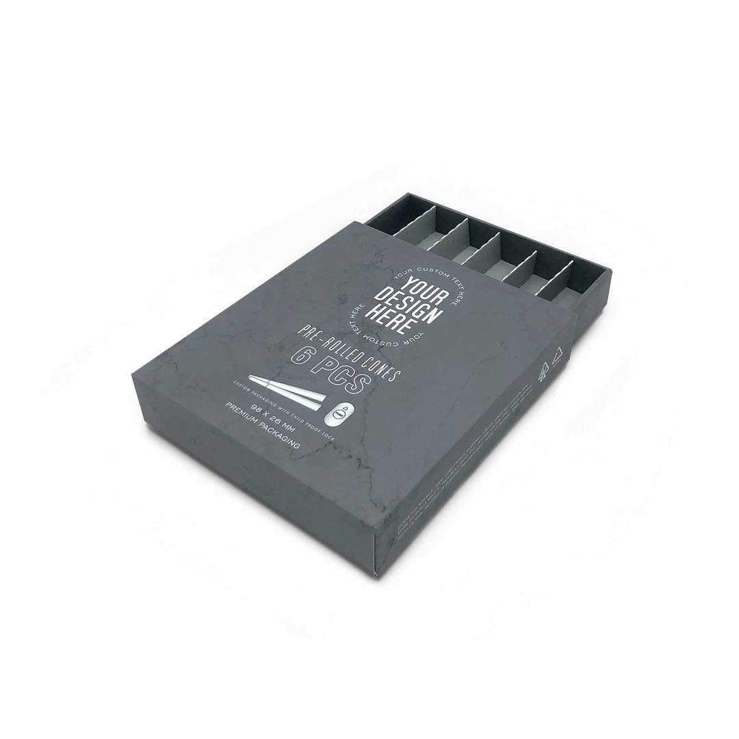 Custom Pre Rolled Turned Edge Box 6PK 98 Size