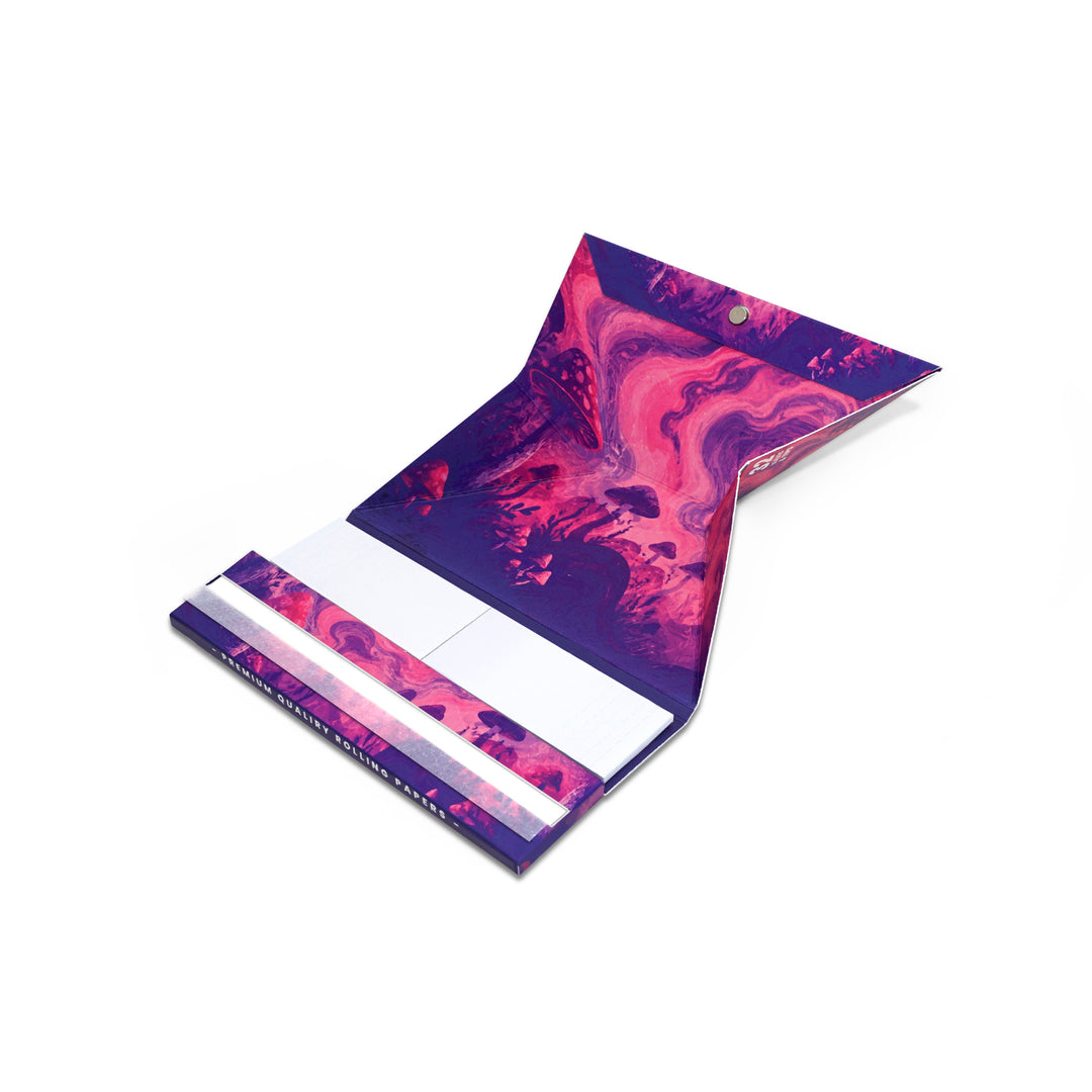 Custom Printed Booklets with Crutches in Luxe Round Magnet Enclosure &amp; Rolling Tray