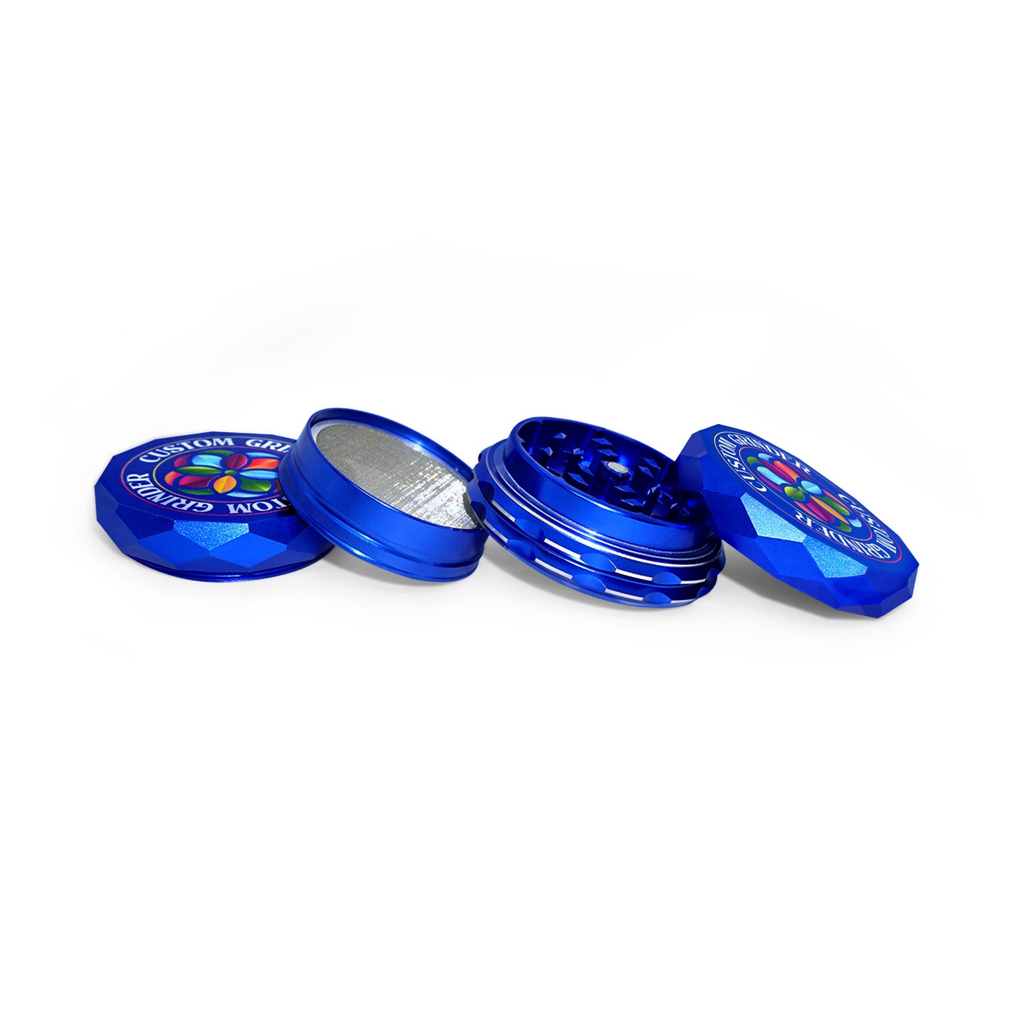 Custom Round Blue Multilateral Grinder (63MM*36MM)