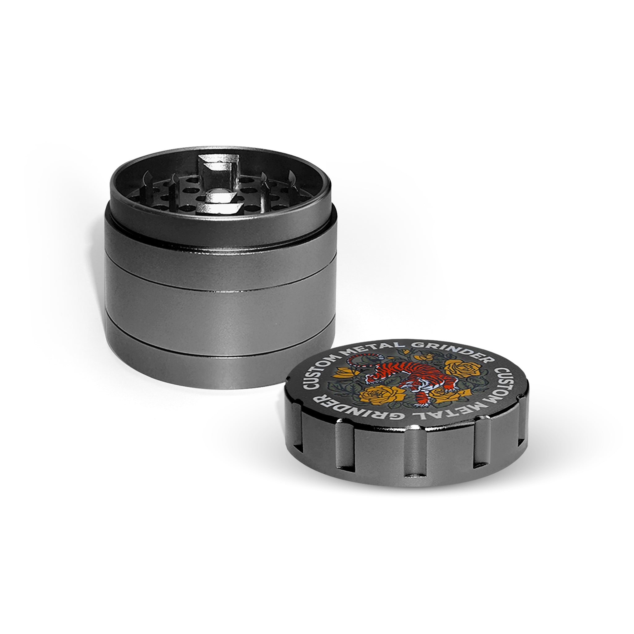 Custom Round Gun Metal Grinder (60MM*55MM)