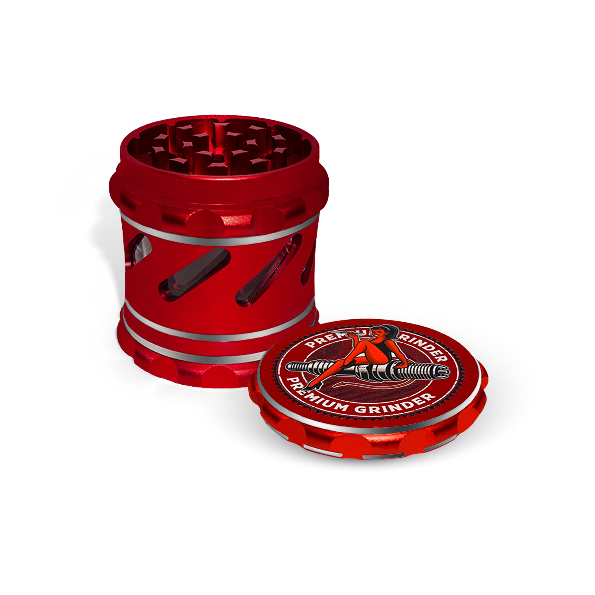 Custom Round Red Grinder (63MM*70MM)