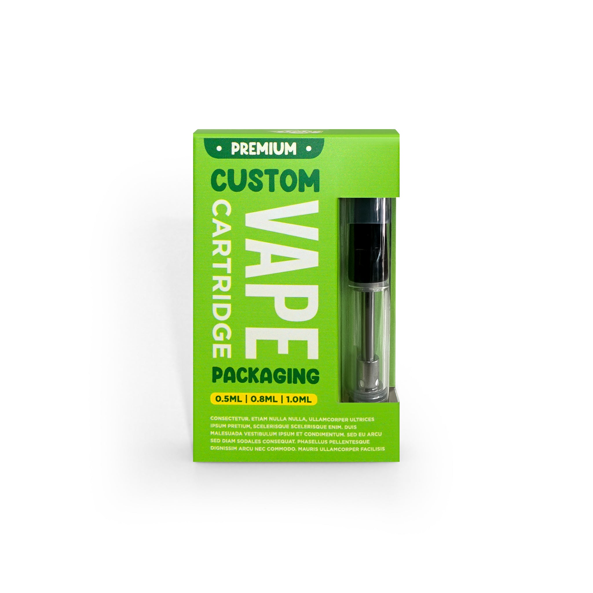 Custom Vape Cartridge Packaging Box With Window