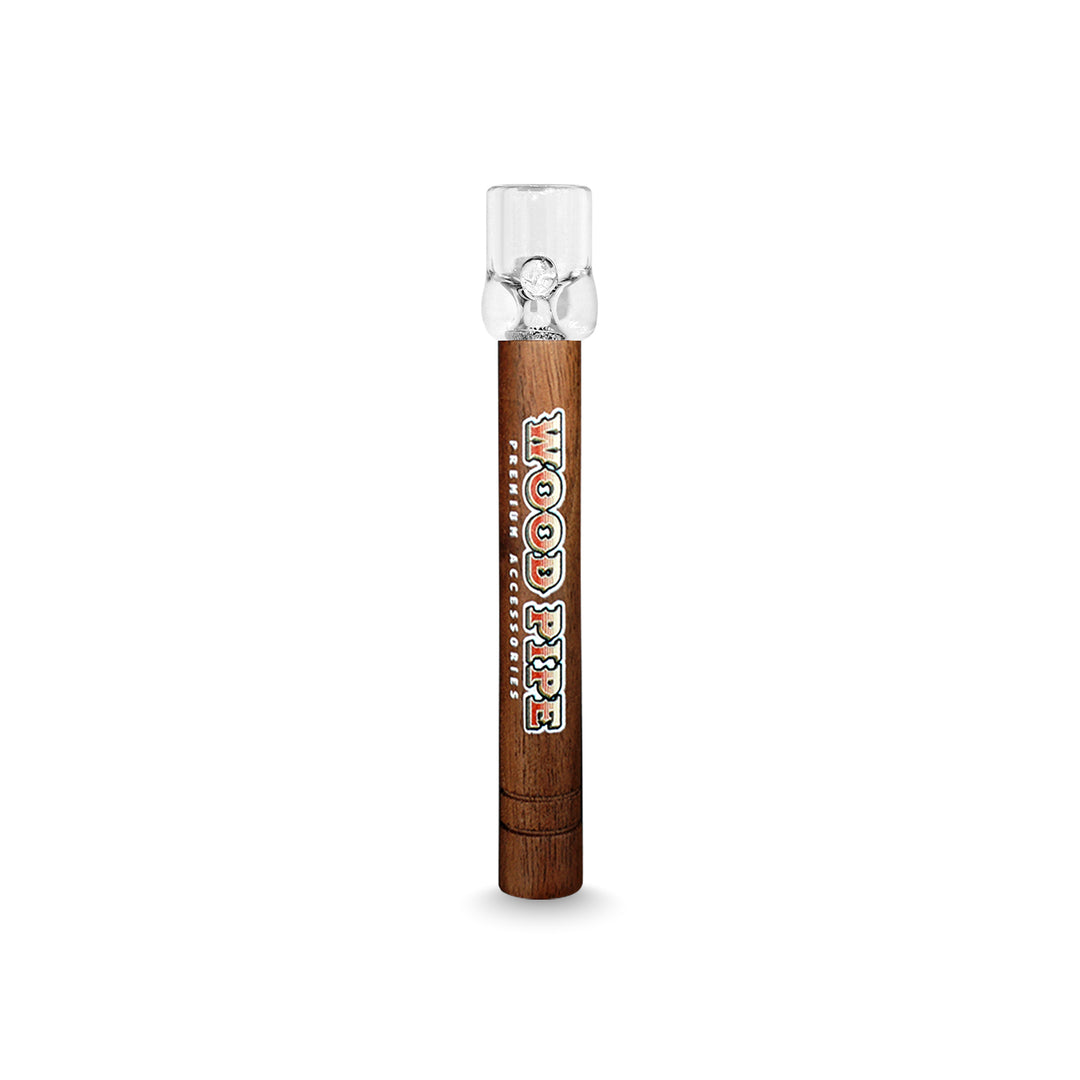 Custom Wooden Pipe With Glass