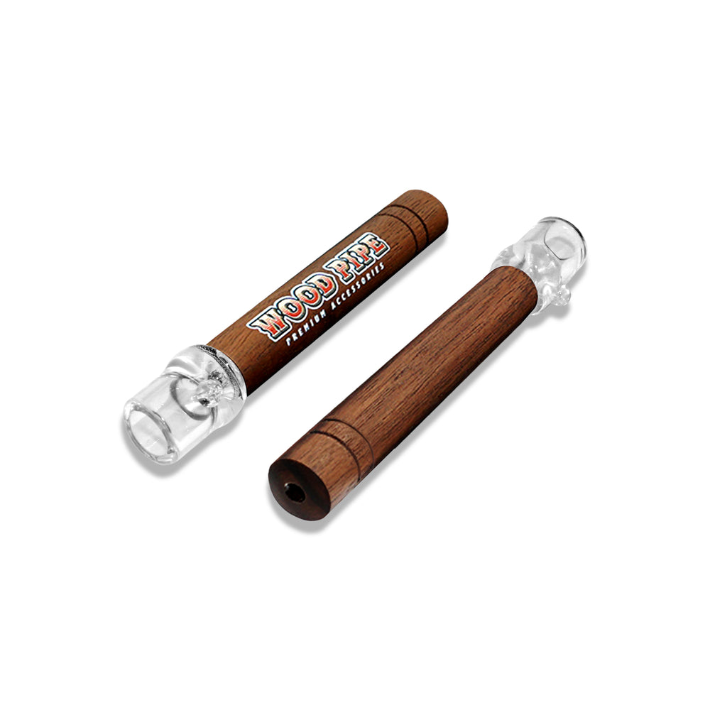 Custom Wooden Pipe With Glass