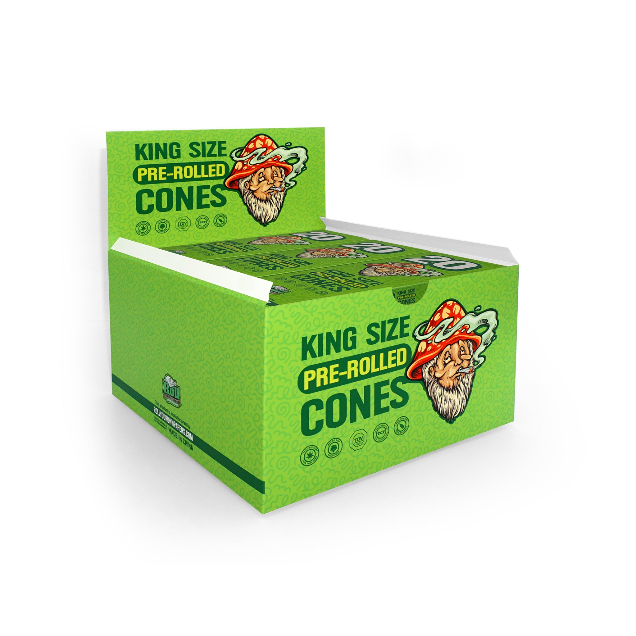 Custom Pre Rolled Cones in G Rollz Drawer Chest Format (20CT)