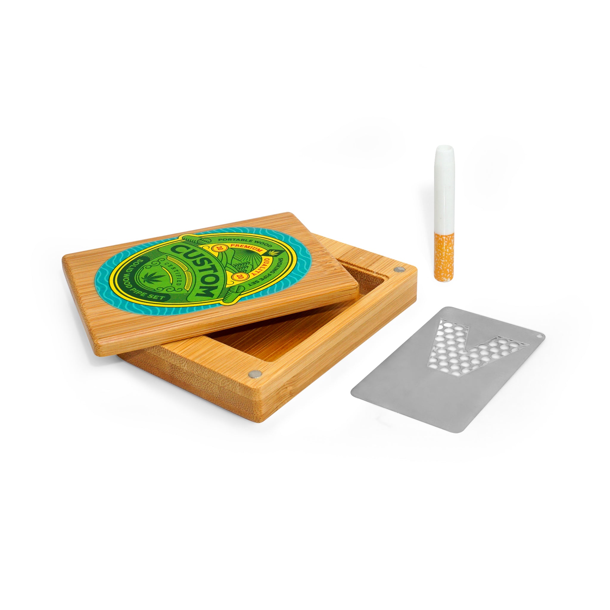 Custom Portable Mini Creative Wood Smoking Pipe Set 🔥