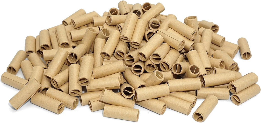 Natural Unbleached Pre-Rolled Filter Tips, Ø8mm - Bottle of 500 Tips