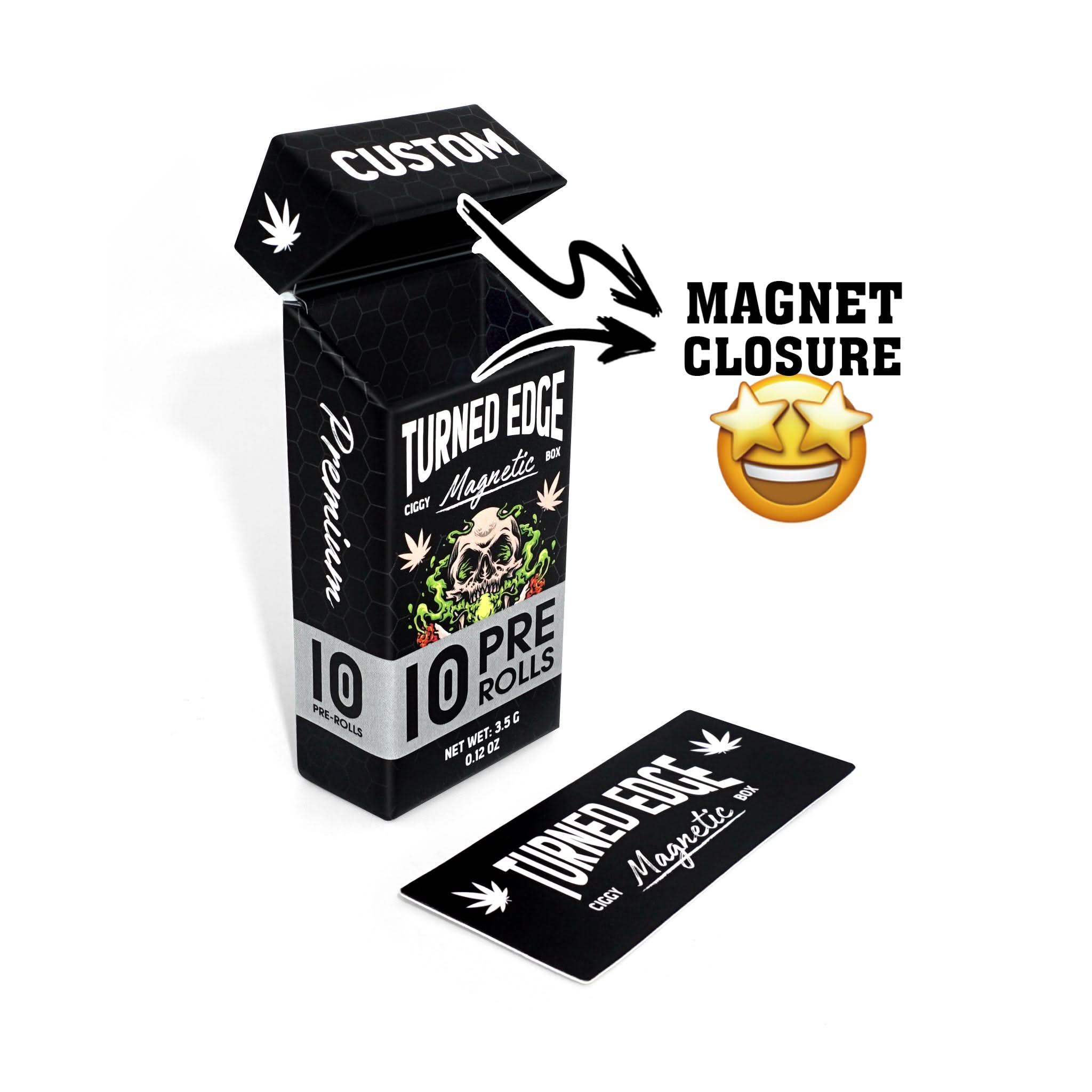Custom Turned Edge Magnetic Ciggy Box - RYOP – ROLL YOUR OWN PAPERS.COM
