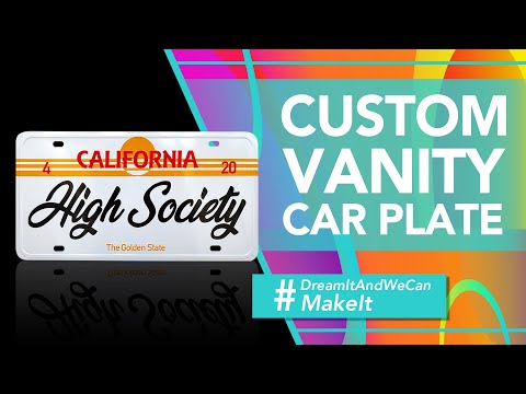 Custom Vanity Car Plate