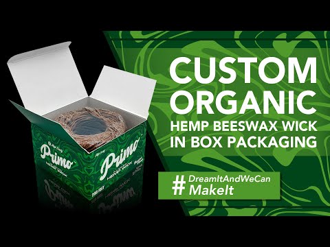 Custom Organic Hemp Beeswax Wick In Box Packaging