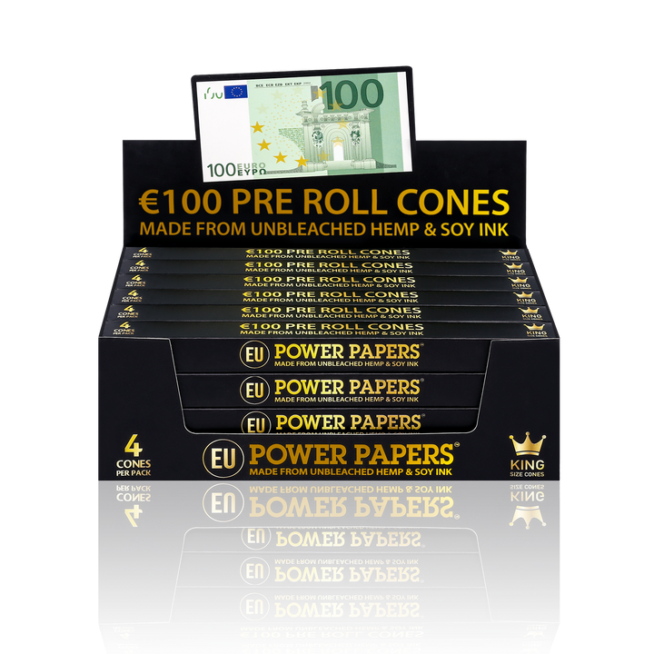 POWER PAPERS™ EUR€100 Pre Rolled Cones