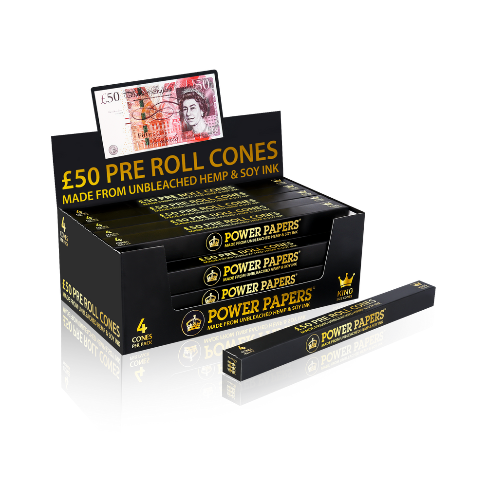 POWER PAPERS™ GBP£50 Pre Rolled Cones