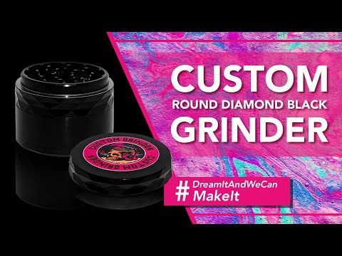 Custom Round Diamond Black Grinder (62MM*51MM)