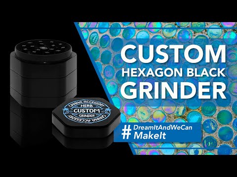 Custom Hexagon Black Grinder (58MM*50MM)