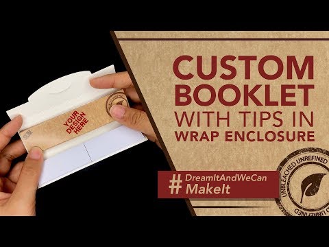 Custom Printed Booklets with Tips in Wrap Enclosure