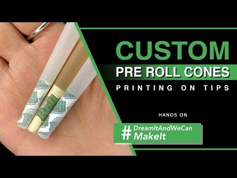 Custom Pre Rolled Cones Printing on Tips in Tower Box Packaging