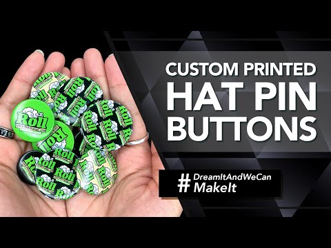 Custom Printed Hat Pin Buttons