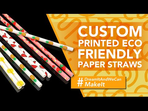 Custom Printed Eco Friendly Paper Straws