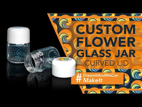 Custom Flower Glass Jars (Curved Lid)