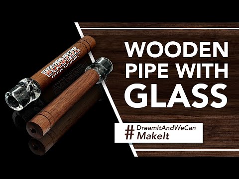 Custom Wooden Pipe With Glass