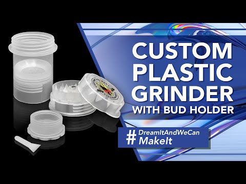 Custom Plastic Grinder With Bud Holder