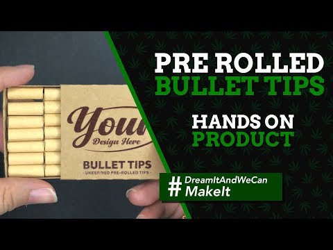 Pre Rolled Bullet Tips in Retail Packaging