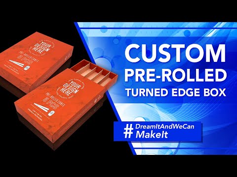 Custom Pre Rolled Turned Edge Box 2PK Quarter Size