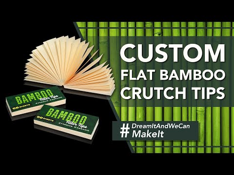 Custom Flat BAMBOO Crutch Tips
