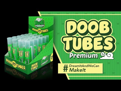 Custom Pre Rolled Doob Tubes in Upright POS Display Box 24PK