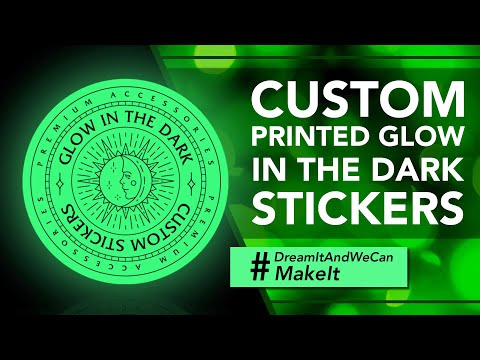 2" Custom Printed Glow in the Dark Stickers