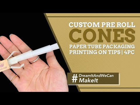 Custom Pre Rolled Cones in Paper Tube Format Retail Packaging (4CT)