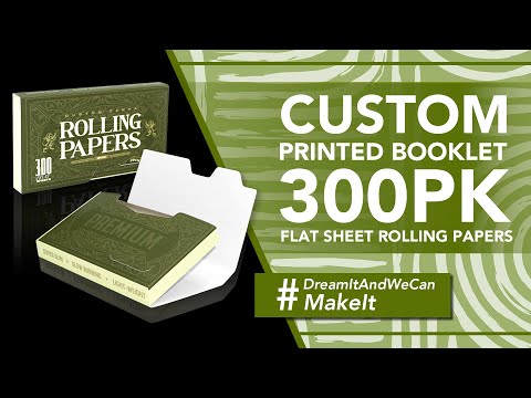Custom Printed Booklet 300PK (Flat Sheet Rolling Papers)
