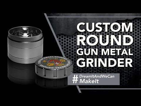 Custom Round Gun Metal Grinder (60MM*55MM)