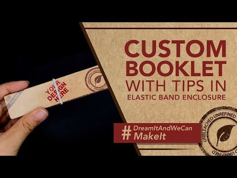 Custom Printed Booklets with Tips in Elastic Band Enclosure