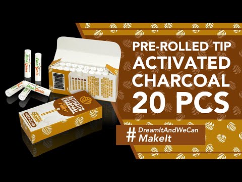 Custom Pre Rolled Activated Charcoal Filters in Flip Top Box Retail Packaging