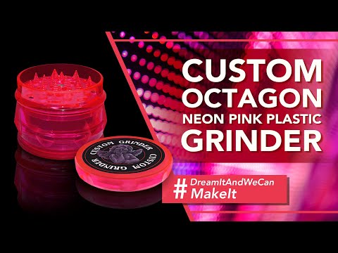 Custom Octagon Neon Pink Plastic Grinder (55MM*45MM)