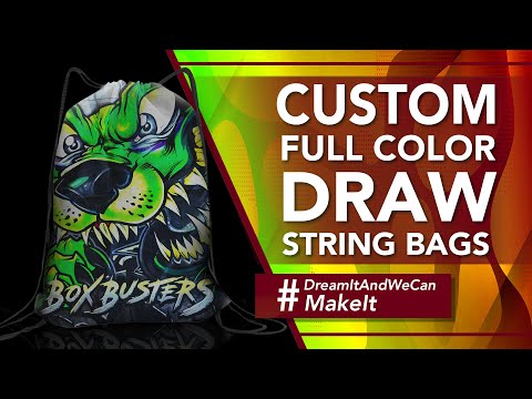 Custom Full Color Draw String Bags
