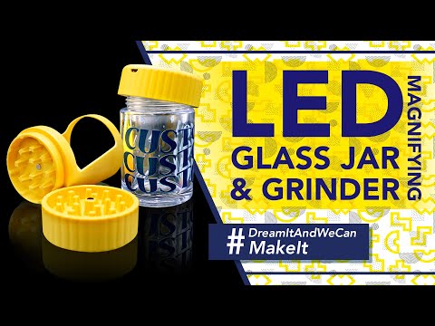 Custom LED Magnifying Glass Jar and Grinder