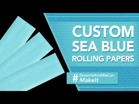 Custom Sea Blue Rolling Paper 💙