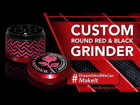 Custom Round Red & Black Grinder (62MM*55MM)