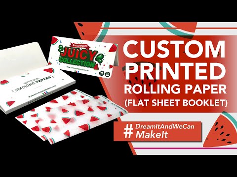 Roll Papper Design CUSTOM PRINTED Rolling Paper | Design on Paper, Booklet, Display Box ...